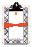Noteworthy Collections College Clipboard & Notesheets - Plaid (University of Illinois) (CCP-ILL3)