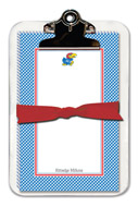 Noteworthy Collections College Clipboard & Notesheets - Gingham (University of Kansas) (CCP-KU1)