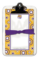 Noteworthy Collections College Clipboard & Notesheets - Circle Burst (Louisiana State University) (CCP-LSU2)