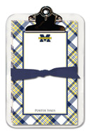 Noteworthy Collections College Clipboard & Notesheets - Plaid (University of Michigan) (CCP-MICH3)