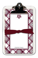Noteworthy Collections College Clipboard & Notesheets - Plaid (Texas A&M University) (CCP-TAM3)