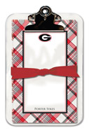 Noteworthy Collections College Clipboard & Notesheets - Plaid (University of Georgia) (CCP-UGA3)