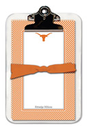 Noteworthy Collections College Clipboard & Notesheets - Gingham (University of Texas) (CCP-UTX1)