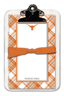 Noteworthy Collections College Clipboard & Notesheets - Plaid (University of Texas) (CCP-UTX3)