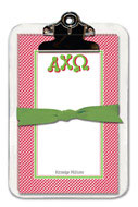 Noteworthy Collections - Sorority Clipboard Pads (Alpha Chi Omega - Gingham)