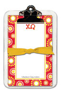 Noteworthy Collections - Sorority Clipboard Pads (Chi Omega - Circle Burst)