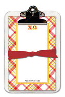 Noteworthy Collections - Sorority Clipboard Pads (Chi Omega - Plaid)