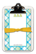Noteworthy Collections - Sorority Clipboard Pads (Delta Delta Delta - Plaid)
