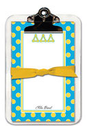 Noteworthy Collections - Sorority Clipboard Pads (Delta Delta Delta - Simple Dots)