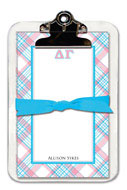 Noteworthy Collections - Sorority Clipboard Pads (Delta Gamma - Plaid)