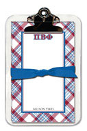 Noteworthy Collections - Sorority Clipboard Pads (Pi Beta Phi - Plaid)