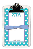 Noteworthy Collections - Sorority Clipboard Pads (Zeta Tau Alpha - Simple Dots)