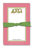 Noteworthy Collections - Sorority Large Jot Pads (Alpha Chi Omega - Gingham)