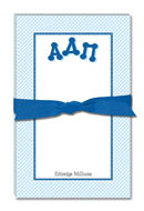Noteworthy Collections - Sorority Large Jot Pads (Alpha Delta Pi - Gingham)