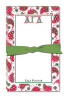 Noteworthy Collections - Sorority Large Jot Pads (Alpha Gamma Delta - Paisley)
