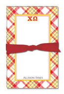 Noteworthy Collections - Sorority Large Jot Pads (Chi Omega - Plaid)