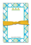 Noteworthy Collections - Sorority Large Jot Pads (Delta Delta Delta - Plaid)