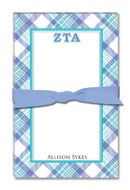 Noteworthy Collections - Sorority Large Jot Pads (Zeta Tau Alpha - Plaid)