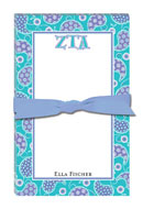 Noteworthy Collections - Sorority Large Jot Pads (Zeta Tau Alpha - Paisley)