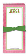 Noteworthy Collections - Sorority Menu Pads (Alpha Chi Omega - Gingham)