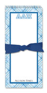 Noteworthy Collections - Sorority Menu Pads (Alpha Delta Pi - Plaid)
