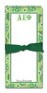 Noteworthy Collections - Sorority Menu Pads (Alpha Epsilon Phi - Paisley)