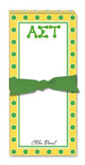Noteworthy Collections - Sorority Menu Pads (Alpha Sigma Tau - Simple Dots)
