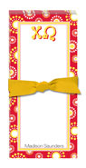 Noteworthy Collections - Sorority Menu Pads (Chi Omega - Circle Burst)