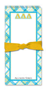 Noteworthy Collections - Sorority Menu Pads (Delta Delta Delta - Plaid)