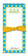 Noteworthy Collections - Sorority Menu Pads (Delta Delta Delta - Simple Dots)