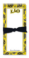 Noteworthy Collections - Sorority Menu Pads (Kappa Alpha Theta - Paisley)