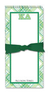 Noteworthy Collections - Sorority Menu Pads (Kappa Delta - Plaid)