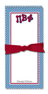 Noteworthy Collections - Sorority Menu Pads (Pi Beta Phi - Gingham)