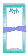 Noteworthy Collections - Sorority Menu Pads (Zeta Tau Alpha - Gingham)