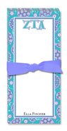 Noteworthy Collections - Sorority Menu Pads (Zeta Tau Alpha - Paisley)