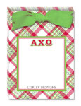 Noteworthy Collections - Sorority Tear Pads (Alpha Chi Omega - Plaid)