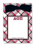 Noteworthy Collections - Sorority Tear Pads (Alpha Omicron Pi - Plaid)