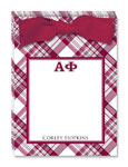 Noteworthy Collections - Sorority Tear Pads (Alpha Phi - Plaid)