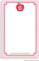 Prints Charming Notepads - Pink Monogrammed Apple