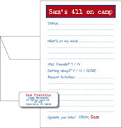 Queen Bee Personalized Camp Pad and Label Set - Red Navy (GS-02)