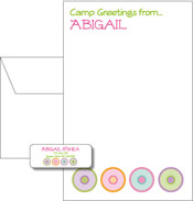 Queen Bee Personalized Camp Pad and Label Set - Retro Pastel Dots (GS-08)