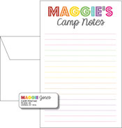 Queen Bee Personalized Camp Pad and Label Set - Bright Lights Rainbow (GS-09)