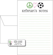 Queen Bee Personalized Camp Pad and Label Set - Peace Love Soccer (GS-16)