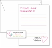 Queen Bee Personalized Camp Pad and Label Set - Peace & Love (GS-C04)