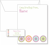 Queen Bee Personalized Camp Pad and Label Set - Retro Pastel Dots (GS-C08)