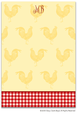 Stacy Claire Boyd Stationery - Good Morning Rooster (Padded Stationery)