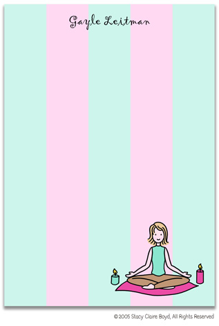 Stacy Claire Boyd Stationery - Yoga Girl (Padded Stationery)
