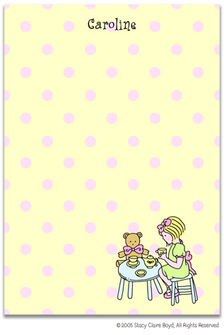 Stacy Claire Boyd Stationery - Tea Party (Padded Stationery)