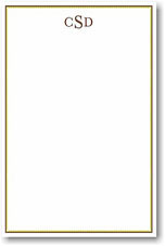 Stacy Claire Boyd Stationery - BrownDeckled Border (Padded Stationery) (75338)