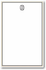 Stacy Claire Boyd Stationery - Brown Framed Border (Padded Stationery) (75345)